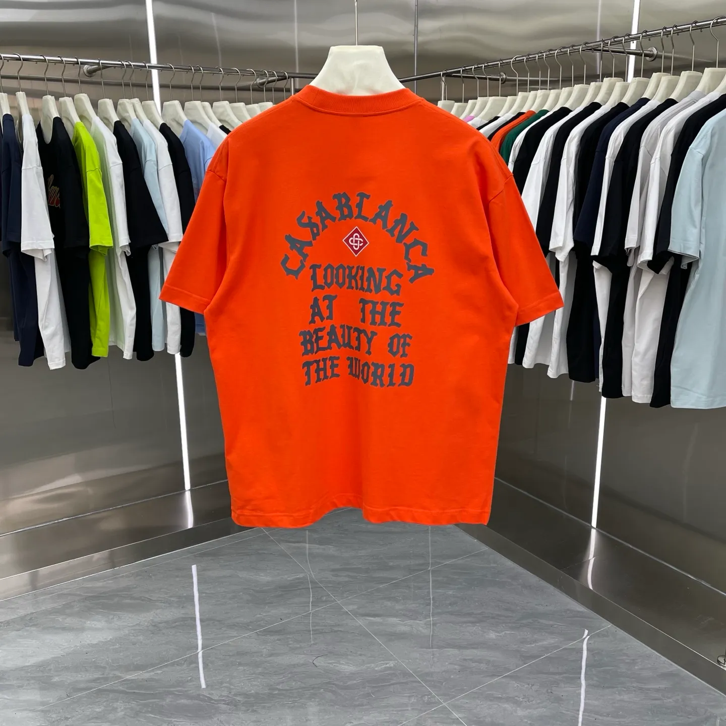 New Arrival Casablanca Classic Series T ～ ， ， 。 ， Classic ， In Stock ！ ：White Black Pink Orange （5 ） Size：S M L XL XXL